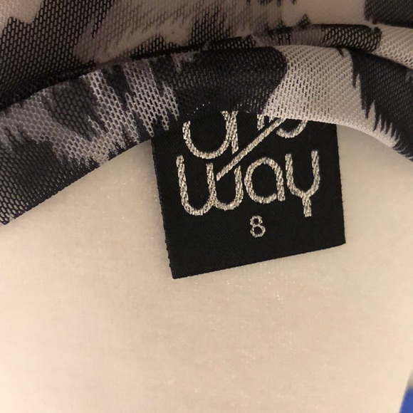 NWOT LF sheer black and white animal print top - Picture 6 of 6